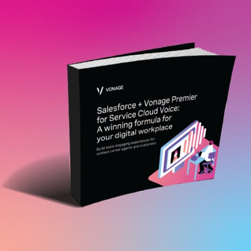 Image of the Salesforce + Vonage Premier for Service Cloud Voice ebook cover